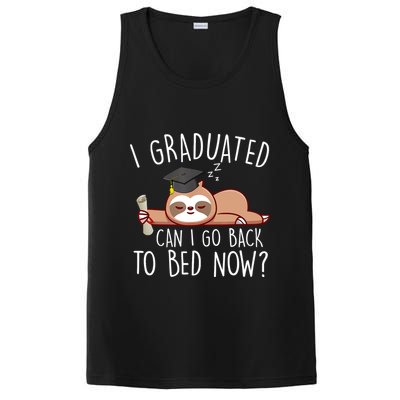 I Graduated Can I Go Back To Bed Now Funny Graduation PosiCharge Competitor Tank