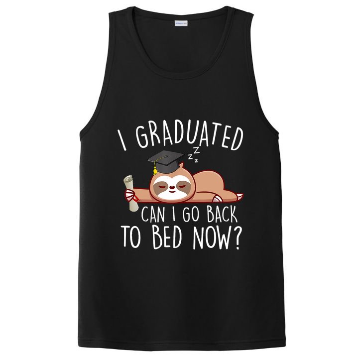 I Graduated Can I Go Back To Bed Now Funny Graduation PosiCharge Competitor Tank