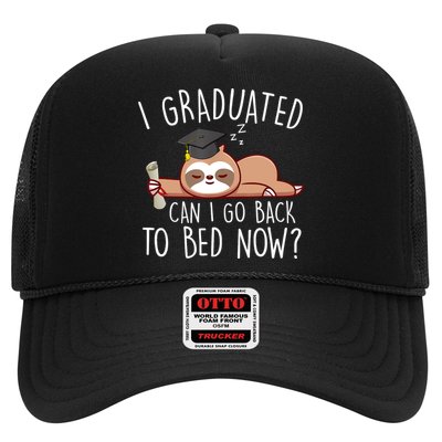 I Graduated Can I Go Back To Bed Now Funny Graduation Trucker Hat