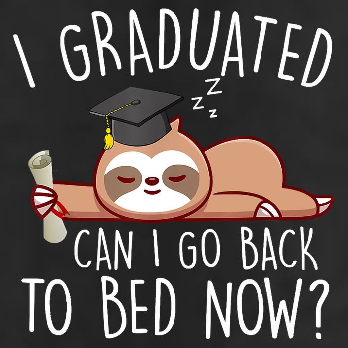 I Graduated Can I Go Back To Bed Now Funny Graduation Microfiber Hand Towel