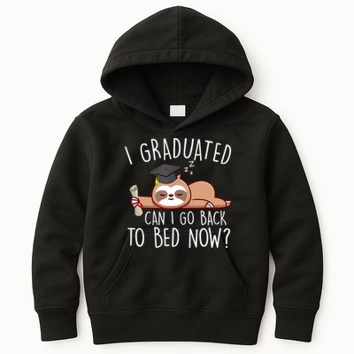 I Graduated Can I Go Back To Bed Now Funny Graduation Kids Hoodie
