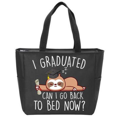 I Graduated Can I Go Back To Bed Now Funny Graduation Zip Tote Bag