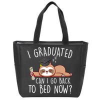I Graduated Can I Go Back To Bed Now Funny Graduation Zip Tote Bag