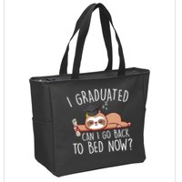 I Graduated Can I Go Back To Bed Now Funny Graduation Zip Tote Bag