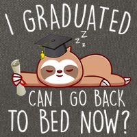 I Graduated Can I Go Back To Bed Now Funny Graduation Cotton Canvas Backpack
