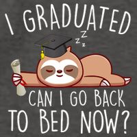 I Graduated Can I Go Back To Bed Now Funny Graduation Vector Backpack