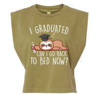 I Graduated Can I Go Back To Bed Now Funny Graduation Garment-Dyed Women's Muscle Tee