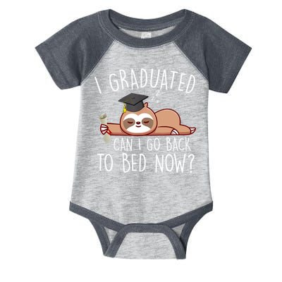 I Graduated Can I Go Back To Bed Now Funny Graduation Infant Baby Jersey Bodysuit