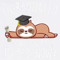 I Graduated Can I Go Back To Bed Now Funny Graduation Garment-Dyed Sweatshirt