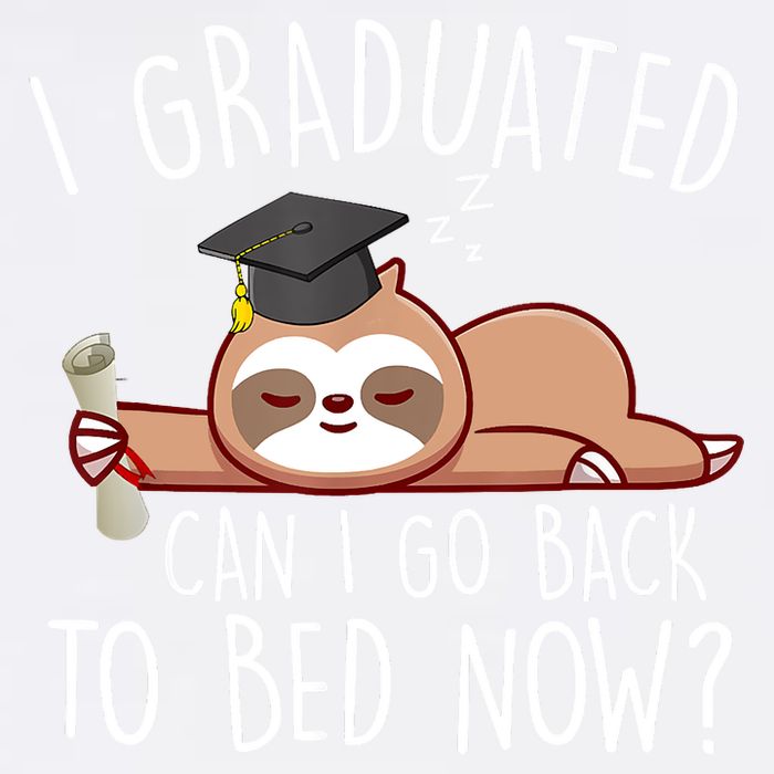 I Graduated Can I Go Back To Bed Now Funny Graduation Garment-Dyed Sweatshirt