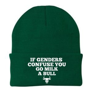 If Genders Confuse You Go Milk A Bull Knit Cap Winter Beanie