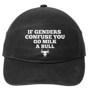 If Genders Confuse You Go Milk A Bull 7-Panel Snapback Hat