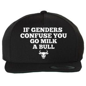 If Genders Confuse You Go Milk A Bull Wool Snapback Cap