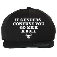 If Genders Confuse You Go Milk A Bull Wool Snapback Cap