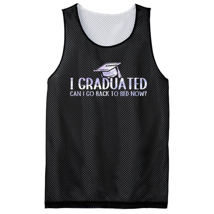 I Graduated Can I Go Back To Bed Now funny Graduation quotes Mesh Reversible Basketball Jersey Tank