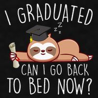 I Graduated Can I Go Back To Bed Now Funny Graduation Ladies PosiCharge Tri-Blend Wicking Tank
