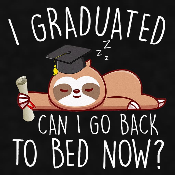 I Graduated Can I Go Back To Bed Now Funny Graduation Ladies PosiCharge Tri-Blend Wicking Tank