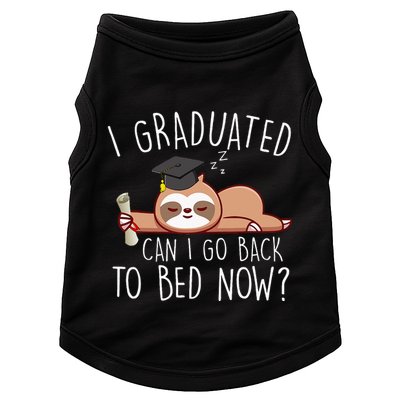 I Graduated Can I Go Back To Bed Now Funny Graduation Doggie Tank
