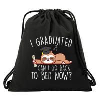 I Graduated Can I Go Back To Bed Now Funny Graduation Drawstring Bag