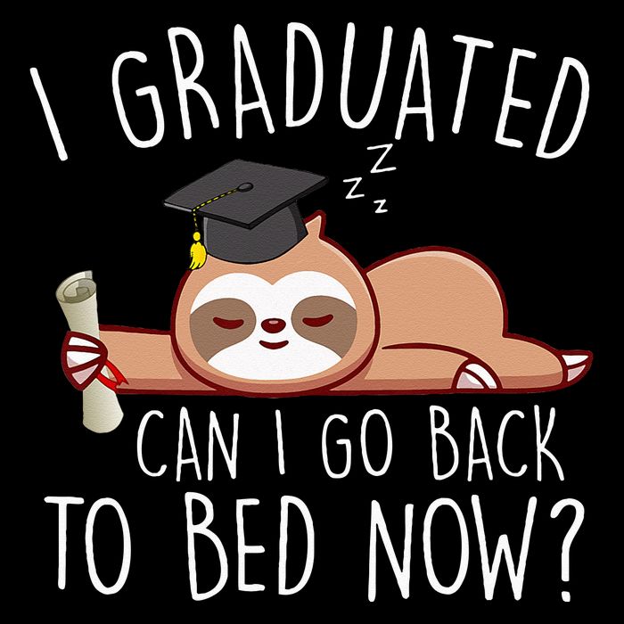 I Graduated Can I Go Back To Bed Now Funny Graduation Flatbill Hat