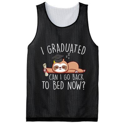 I Graduated Can I Go Back To Bed Now Funny Graduation Mesh Reversible Basketball Jersey Tank