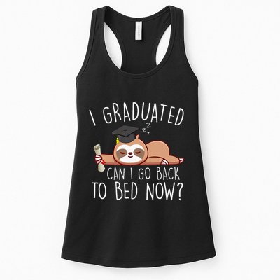 I Graduated Can I Go Back To Bed Now Funny Graduation Womens Tank Top