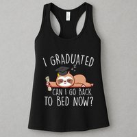I Graduated Can I Go Back To Bed Now Funny Graduation Womens Tank Top