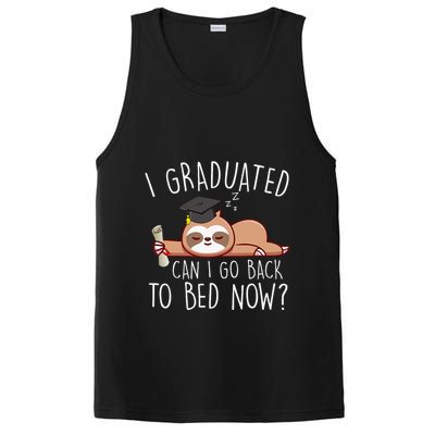 I Graduated Can I Go Back To Bed Now Funny Graduation PosiCharge Competitor Tank
