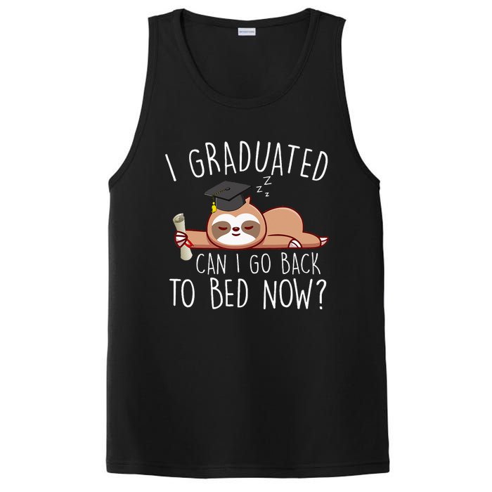 I Graduated Can I Go Back To Bed Now Funny Graduation PosiCharge Competitor Tank