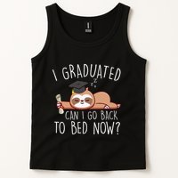 I Graduated Can I Go Back To Bed Now Funny Graduation Tank Top