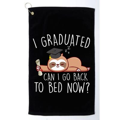 I Graduated Can I Go Back To Bed Now Funny Graduation Golf Towel