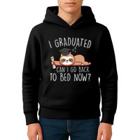 I Graduated Can I Go Back To Bed Now Funny Graduation Kids Hoodie