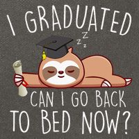 I Graduated Can I Go Back To Bed Now Funny Graduation Cotton Canvas Backpack