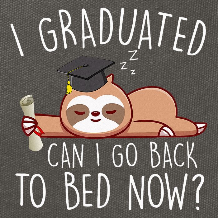 I Graduated Can I Go Back To Bed Now Funny Graduation Cotton Canvas Backpack
