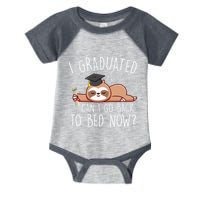I Graduated Can I Go Back To Bed Now Funny Graduation Infant Baby Jersey Bodysuit