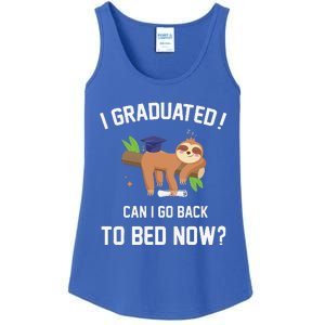 I Graduated Can I Go Back To Bed Now Graduation Ladies Essential Tank