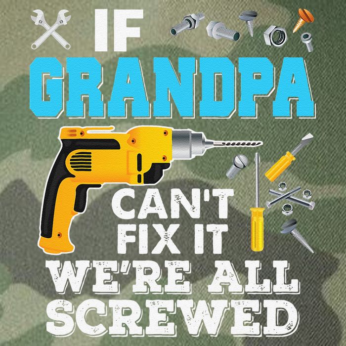 If Grandpa Cant Fix It Were All Screwed Father Day Legacy Tie Dye Trucker Hat
