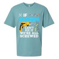 If Grandpa Cant Fix It Were All Screwed Father Day Sueded Cloud Jersey T-Shirt