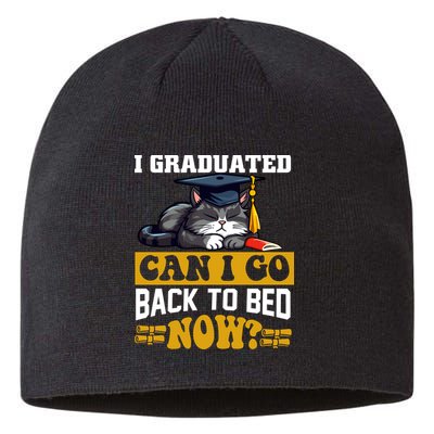 I Graduated Can I Go Back To Bed Now 2024 Graduation Sustainable Beanie