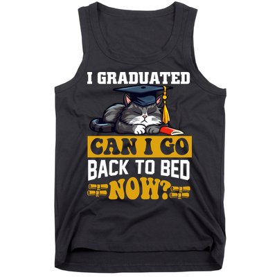 I Graduated Can I Go Back To Bed Now 2024 Graduation Tank Top