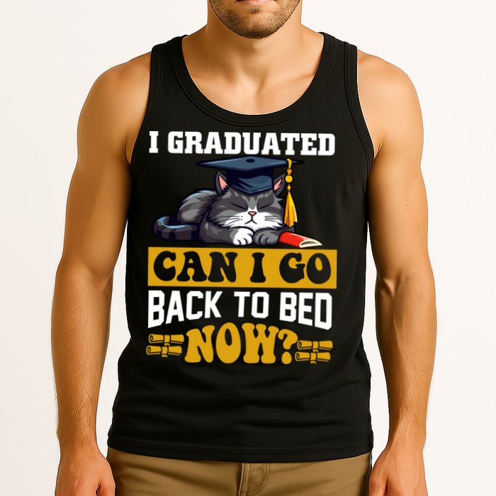 I Graduated Can I Go Back To Bed Now 2024 Graduation Tank Top