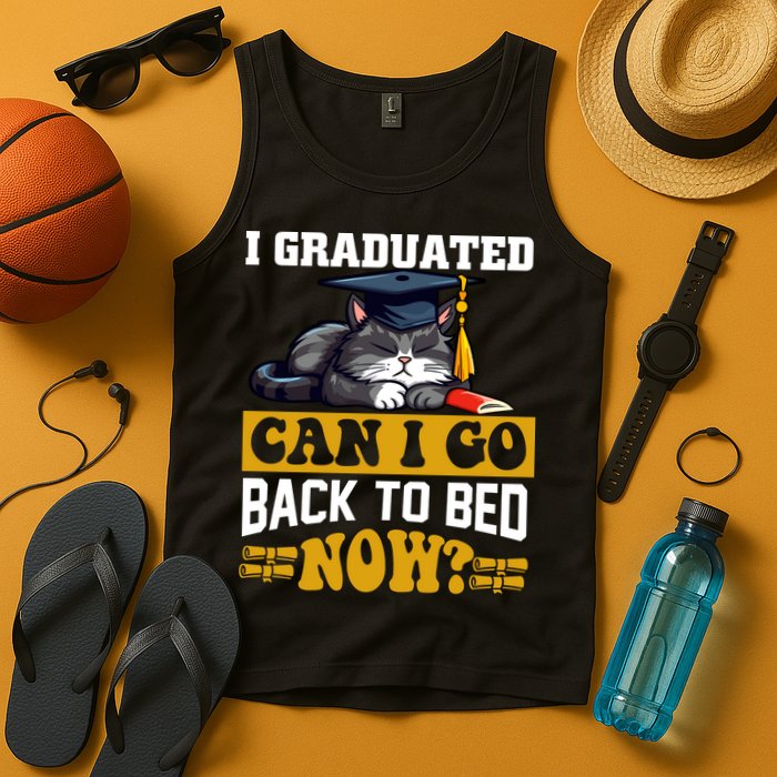 I Graduated Can I Go Back To Bed Now 2024 Graduation Tank Top