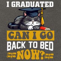 I Graduated Can I Go Back To Bed Now 2024 Graduation Cotton Canvas Backpack
