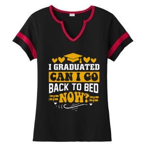 I Graduated Can I Go Back To Bed Now Ladies Halftime Notch Neck Tee