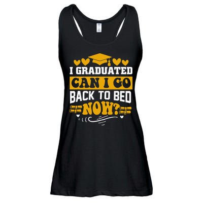 I Graduated Can I Go Back To Bed Now Ladies Essential Flowy Tank