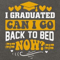 I Graduated Can I Go Back To Bed Now Cotton Canvas Backpack