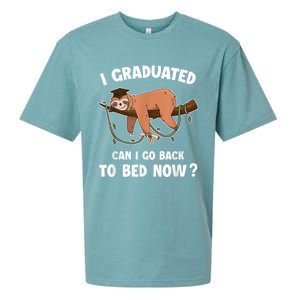 I Graduated Can I Go Back To Bed Now Graduation Sueded Cloud Jersey T-Shirt