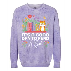 ItS Good Day To Read Book Funny Library Reading Books Lover Colorblast Crewneck Sweatshirt