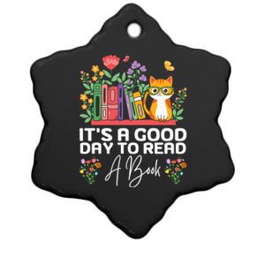 ItS Good Day To Read Book Funny Library Reading Books Lover Ceramic Star Ornament