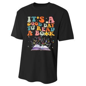 ItS Good Day To Read Book Funny Library Reading Books Lover Performance Sprint T-Shirt